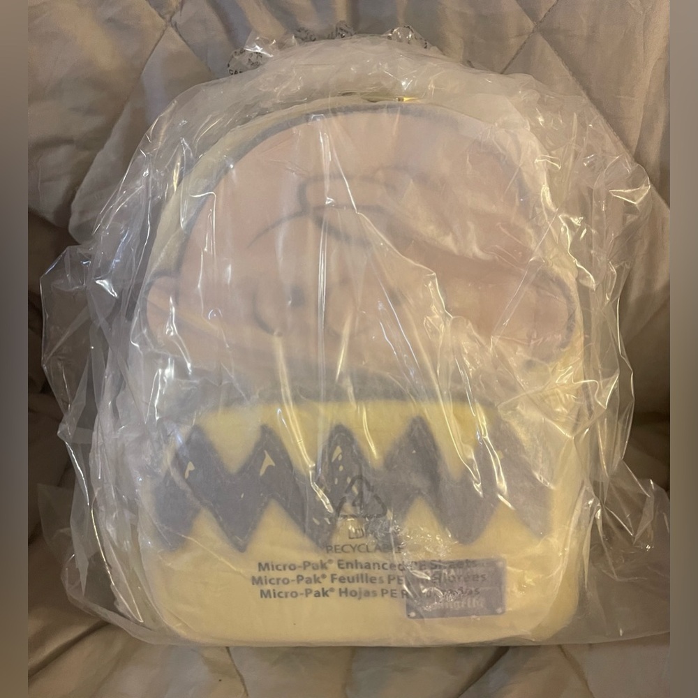 New Loungefly Peanuts Charlie Brown Mini Backpack - Picture 6 of 11